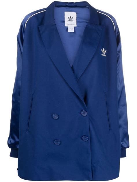 adidas blazer blauw|Premium Woven Jacquard Blazer .